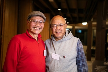 two older male volunteers