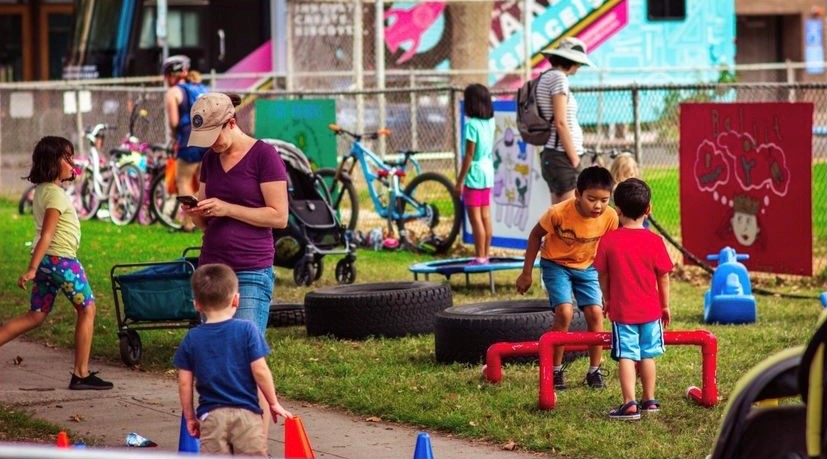 Photo of children playing in a playground