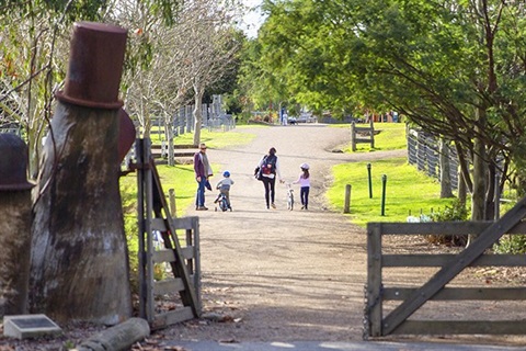 Community members and their dogs