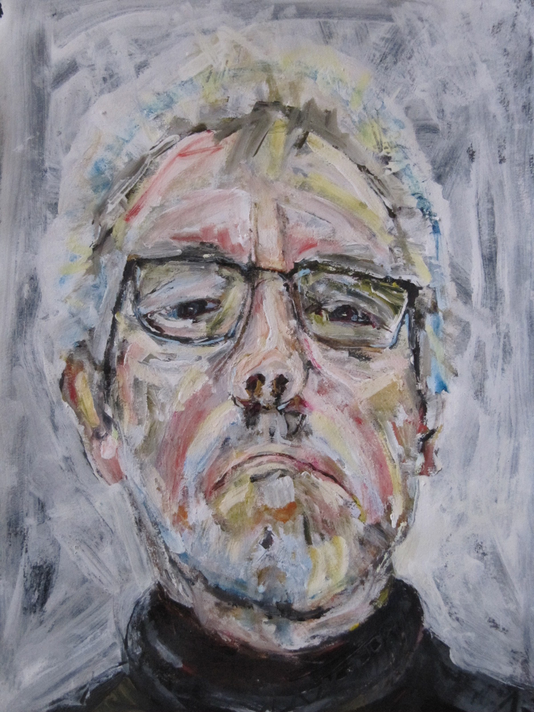 Randal Pound, Self Portrait, 2016, Ink and gouache on paper, 400 x 295 mm