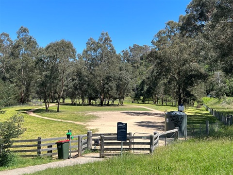 This is a photograph of the Hurstbridge Dog Park.