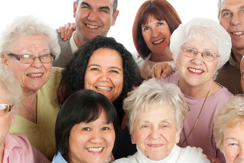 Group of people from different cultures, ages and backgrounds